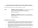 Acuerdo de garantía con propiedad intelectual como garantía colateral