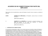 Acuerdo de no competitividad por parte del empleado
