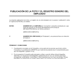 Foto del empleado y registro de voz del empleado