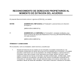Reconocimiento de los derechos patrimoniales del empleado al momento de extinción del acuerdo